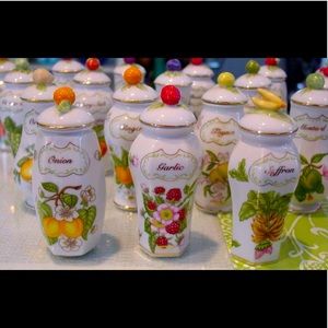 Lenox Orchard Spice Jars - BAY LEAF JAR ONLY - Fine Porcelain